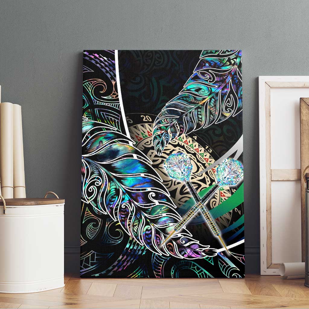 New Zealand Darts Canvas Wall Art NZ Paua Shell Maori Fern