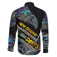 Personalised New Zealand Darts Family Matching Mermaid Dress and Hawaiian Shirt NZ Paua Shell Maori Fern