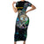 Personalised New Zealand Darts Family Matching Short Sleeve Bodycon Dress and Hawaiian Shirt NZ Paua Shell Maori Fern