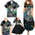 Personalised New Zealand Darts Family Matching Summer Maxi Dress and Hawaiian Shirt NZ Paua Shell Maori Fern