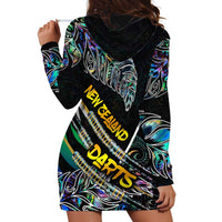 Personalised New Zealand Darts Hoodie Dress NZ Paua Shell Maori Fern