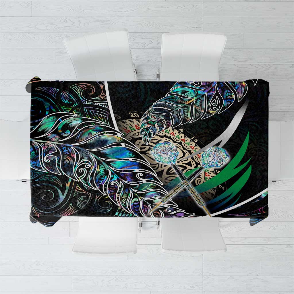 New Zealand Darts Tablecloth NZ Paua Shell Maori Fern