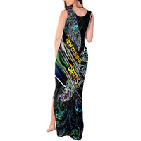 Personalised New Zealand Darts Tank Maxi Dress NZ Paua Shell Maori Fern