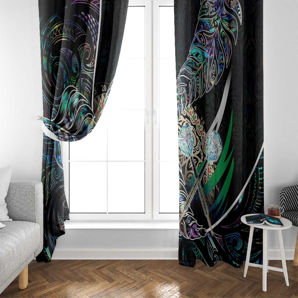 New Zealand Darts Window Curtain NZ Paua Shell Maori Fern