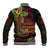 Custom Vanuatu 45th Independence Anniversary Baseball Jacket Flower Melanesian Namele Turtle - Polynesian Pride