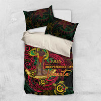 Vanuatu 45th Independence Anniversary Bedding Set Flower Melanesian Namele Turtle - Polynesian Pride