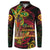 Custom Vanuatu 45th Independence Anniversary Button Sweatshirt Flower Melanesian Namele Turtle - Polynesian Pride