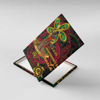 Vanuatu 45th Independence Anniversary Canvas Wall Art Flower Melanesian Namele Turtle - Polynesian Pride