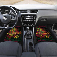 Vanuatu 45th Independence Anniversary Car Mats Flower Melanesian Namele Turtle - Polynesian Pride