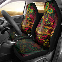 Vanuatu 45th Independence Anniversary Car Seat Cover Flower Melanesian Namele Turtle - Polynesian Pride