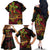 Custom Vanuatu 45th Independence Anniversary Family Matching Off The Shoulder Long Sleeve Dress and Hawaiian Shirt Flower Melanesian Namele Turtle - Polynesian Pride