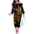 Custom Vanuatu 45th Independence Anniversary Family Matching Off The Shoulder Long Sleeve Dress and Hawaiian Shirt Flower Melanesian Namele Turtle - Polynesian Pride