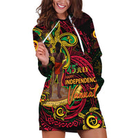 Custom Vanuatu 45th Independence Anniversary Hoodie Dress Flower Melanesian Namele Turtle - Polynesian Pride