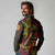 Custom Vanuatu 45th Independence Anniversary Long Sleeve Polo Shirt Flower Melanesian Namele Turtle - Polynesian Pride