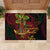 Vanuatu 45th Independence Anniversary Rubber Doormat Flower Melanesian Namele Turtle - Polynesian Pride