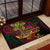 Vanuatu 45th Independence Anniversary Rubber Doormat Flower Melanesian Namele Turtle - Polynesian Pride