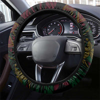 Vanuatu 45th Independence Anniversary Steering Wheel Cover Flower Melanesian Namele Turtle - Polynesian Pride