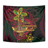 Vanuatu 45th Independence Anniversary Tapestry Flower Melanesian Namele Turtle - Polynesian Pride