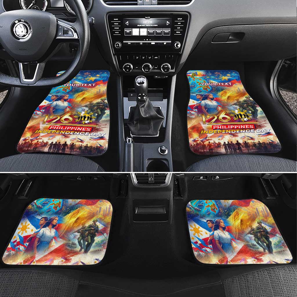 The Philippines 126th Independence Anniversary Car Mats Art Style DT02 Set 4pcs Art - Polynesian Pride