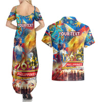 Custom The Philippines 126th Independence Anniversary Couples Matching Summer Maxi Dress and Hawaiian Shirt Art Style - Polynesian Pride