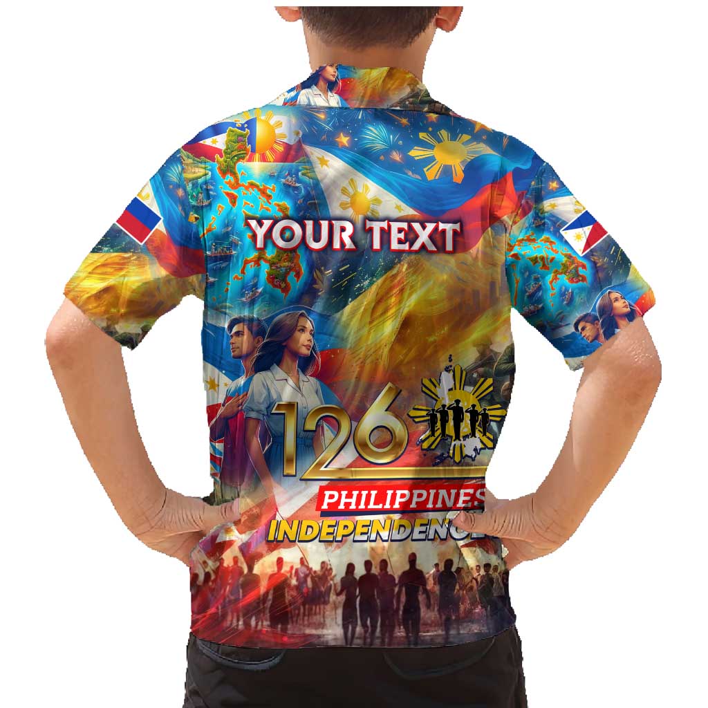 Custom The Philippines 126th Independence Anniversary Family Matching Mermaid Dress and Hawaiian Shirt Art Style - Polynesian Pride