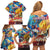 Custom The Philippines 126th Independence Anniversary Family Matching Off Shoulder Short Dress and Hawaiian Shirt Art Style - Polynesian Pride