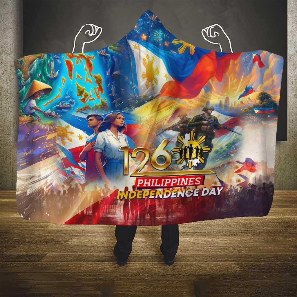 The Philippines 126th Independence Anniversary Hooded Blanket Art Style - Polynesian Pride