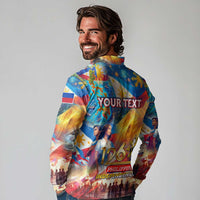 Custom The Philippines 126th Independence Anniversary Long Sleeve Polo Shirt Art Style - Polynesian Pride