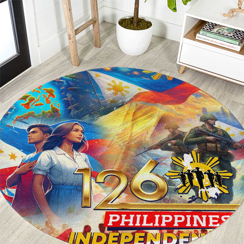 The Philippines 126th Independence Anniversary Round Carpet Art Style DT02 Art - Polynesian Pride