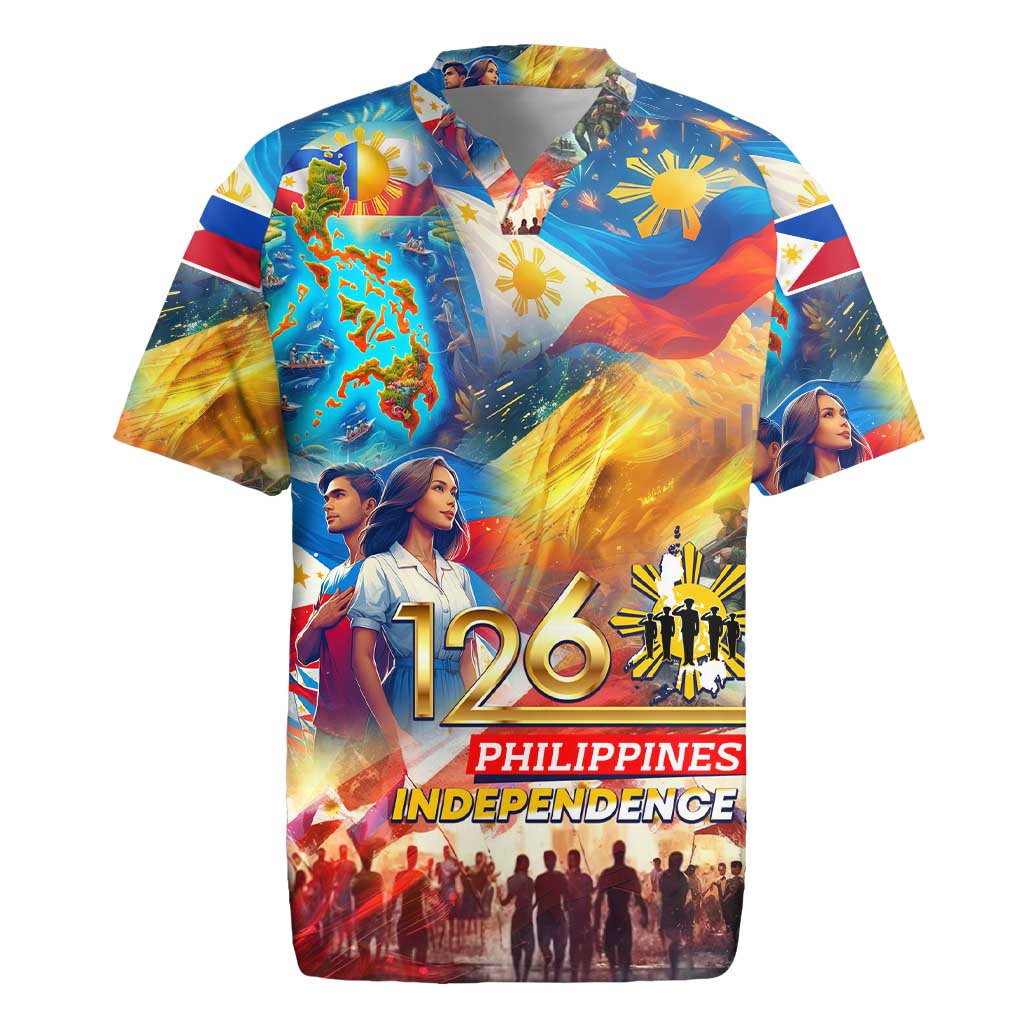 Custom The Philippines 126th Independence Anniversary Rugby Jersey Art Style - Polynesian Pride