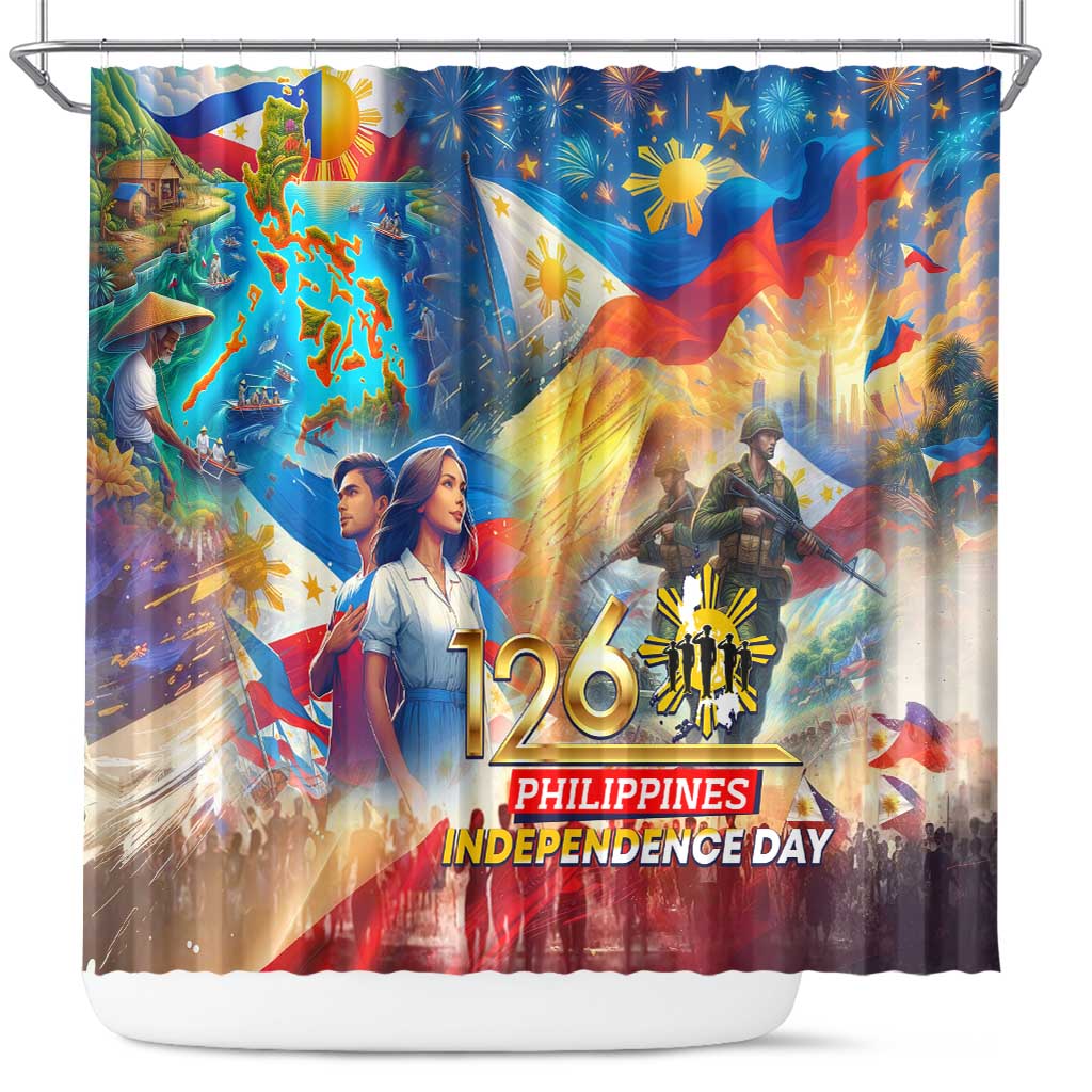 The Philippines 126th Independence Anniversary Shower Curtain Art Style DT02 Art - Polynesian Pride