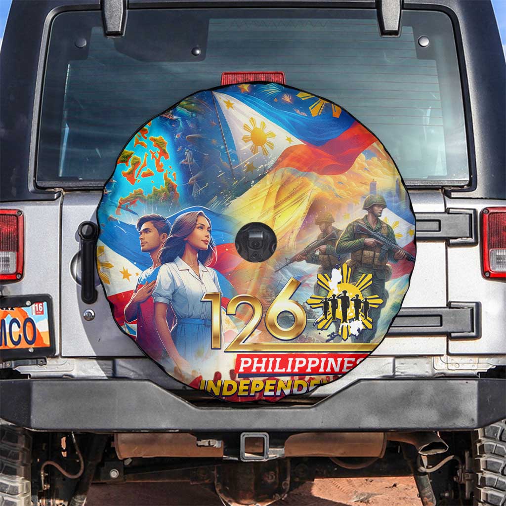 The Philippines 126th Independence Anniversary Spare Tire Cover Art Style DT02 Art - Polynesian Pride