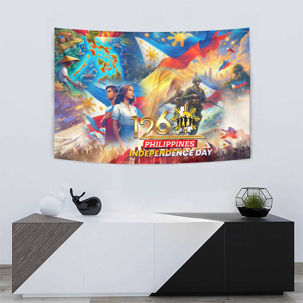 The Philippines 126th Independence Anniversary Tapestry Art Style - Polynesian Pride