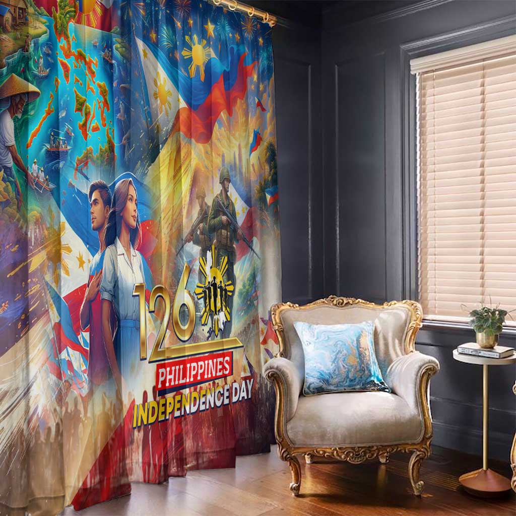 The Philippines 126th Independence Anniversary Window Curtain Art Style - Polynesian Pride