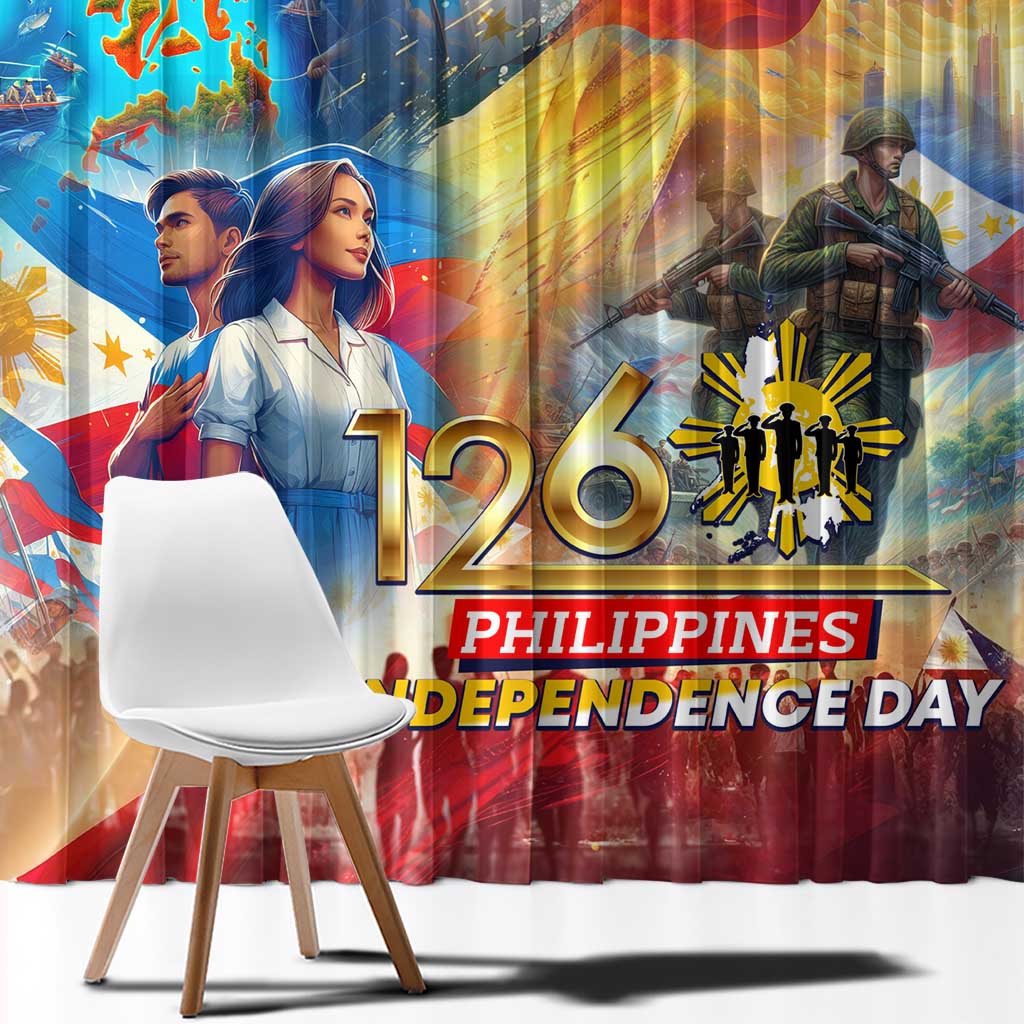 The Philippines 126th Independence Anniversary Window Curtain Art Style - Polynesian Pride