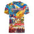 Custom The Philippines 126th Independence Anniversary Women V-Neck T-Shirt Art Style - Polynesian Pride