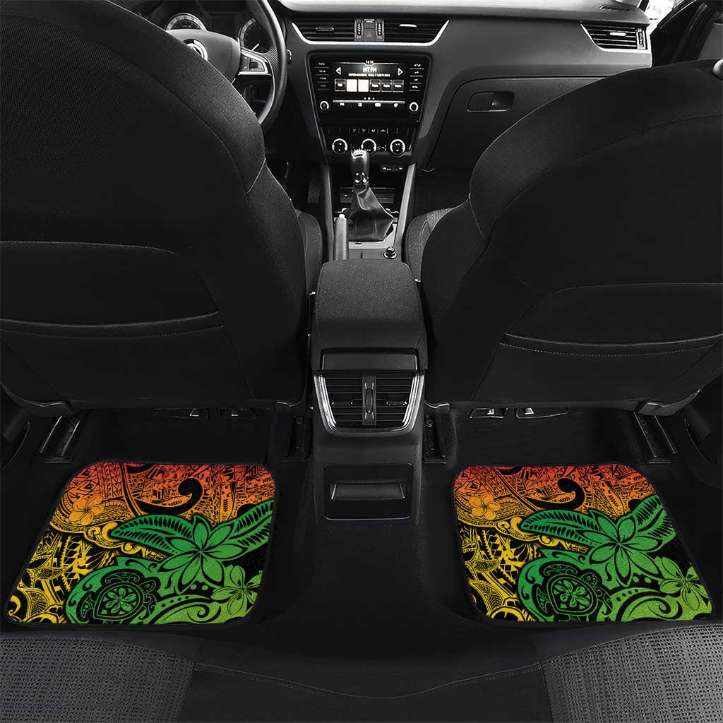 Personalized Vanuatu 45th Independence Anniversary Car Mats Melanesian Pattern Reggae - Polynesian Pride