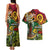 Personalized Vanuatu 45th Independence Anniversary Couples Matching Tank Maxi Dress and Hawaiian Shirt Melanesian Pattern Reggae - Polynesian Pride
