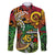 Personalized Vanuatu 45th Independence Anniversary Family Matching Off The Shoulder Long Sleeve Dress and Hawaiian Shirt Melanesian Pattern Reggae - Polynesian Pride