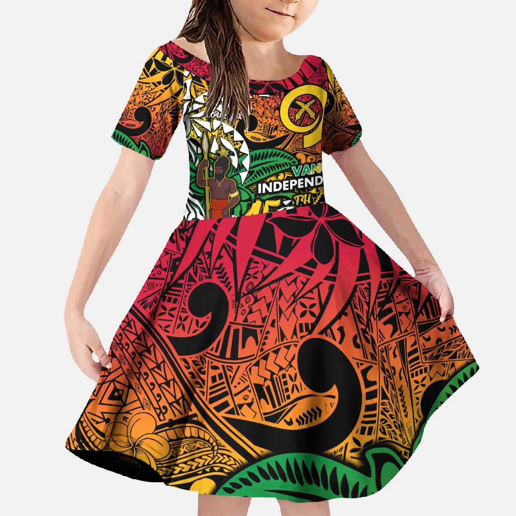 Personalized Vanuatu 45th Independence Anniversary Family Matching Off Shoulder Maxi Dress and Hawaiian Shirt Melanesian Pattern Reggae - Polynesian Pride