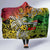 Personalized Vanuatu 45th Independence Anniversary Hooded Blanket Melanesian Pattern Reggae - Polynesian Pride