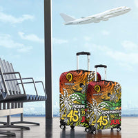 Personalized Vanuatu 45th Independence Anniversary Luggage Cover Melanesian Pattern Reggae - Polynesian Pride