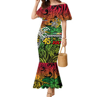 Personalized Vanuatu 45th Independence Anniversary Mermaid Dress Melanesian Pattern Reggae - Polynesian Pride