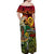 Personalized Vanuatu 45th Independence Anniversary Off Shoulder Maxi Dress Melanesian Pattern Reggae - Polynesian Pride