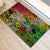 Personalized Vanuatu 45th Independence Anniversary Rubber Doormat Melanesian Pattern Reggae - Polynesian Pride