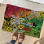 Personalized Vanuatu 45th Independence Anniversary Rubber Doormat Melanesian Pattern Reggae - Polynesian Pride