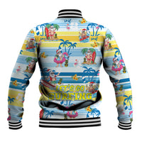 Surfing Christmas Baseball Jacket Tropical Santa Let's Go Surfing DT02 - Polynesian Pride