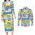 Surfing Christmas Couples Matching Long Sleeve Bodycon Dress and Long Sleeve Button Shirt Tropical Santa Let's Go Surfing DT02 Art - Polynesian Pride