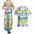 Surfing Christmas Couples Matching Summer Maxi Dress and Hawaiian Shirt Tropical Santa Let's Go Surfing DT02 - Polynesian Pride