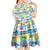 Surfing Christmas Kid Short Sleeve Dress Tropical Santa Let's Go Surfing DT02 - Polynesian Pride